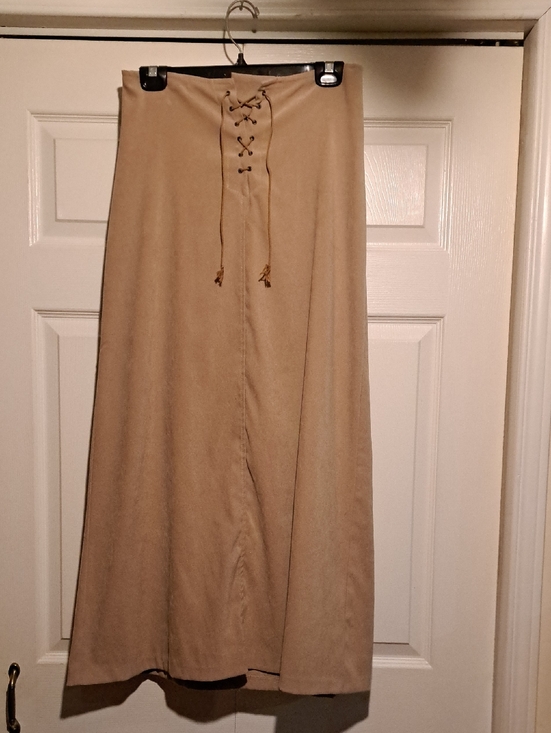 Garage Dresses & Skirts - Garage-Beige Lace-Up Maxi Ladies Skirt Style with a Crop or Tee 4Unique hot Look